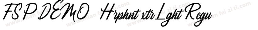 FSP DEMO   Hrphnt xtrLght Regular字体转换